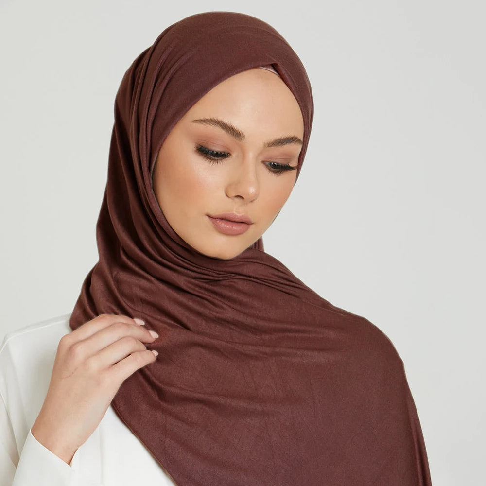 Baumwoll-Modal-Jersey-Hijab für Damen