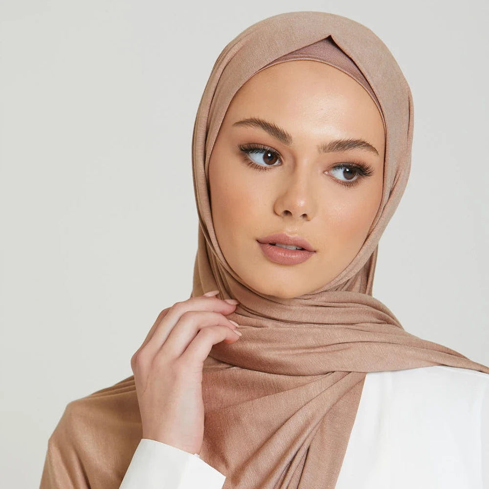 Baumwoll-Modal-Jersey-Hijab für Damen