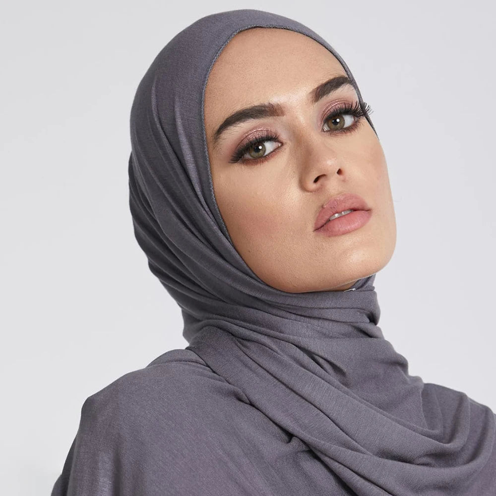 Baumwoll-Modal-Jersey-Hijab für Damen